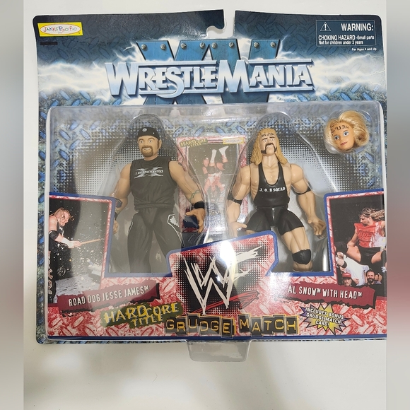 WWE Other - WWE WWF WrestleMania Hardcore Grudge Match Action Figures - Black and White
